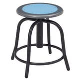 Swivel Stools with Black Frame, Blueberry Seat, 18